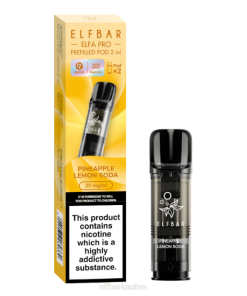 Elf Bar Kaufen Österreich T0NB96 | Ananas-Zitronen-Qi ELFBAR ELFA PRO vorgefüllte Kapseln – 2 Stück
