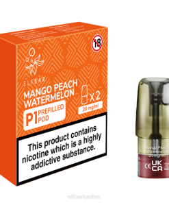 Elf Bar Preise Österreich T0NB158 | Mango-Pfirsich-Wassermelone ELFBAR Mate 500 P1 vorgefüllte Kapseln (2er-Pack)