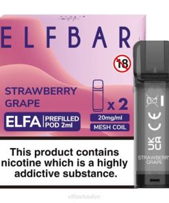 Elf Bar Österreich T0NB130 | Erdbeertraube ELFBAR ELFA vorgefüllte Kapsel (2er-Pack)