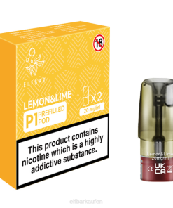 Elfbar Österreich Geschmack T0NB149 | Zitrone und Limette ELFBAR Mate 500 P1 vorgefüllte Kapseln (2er-Pack)